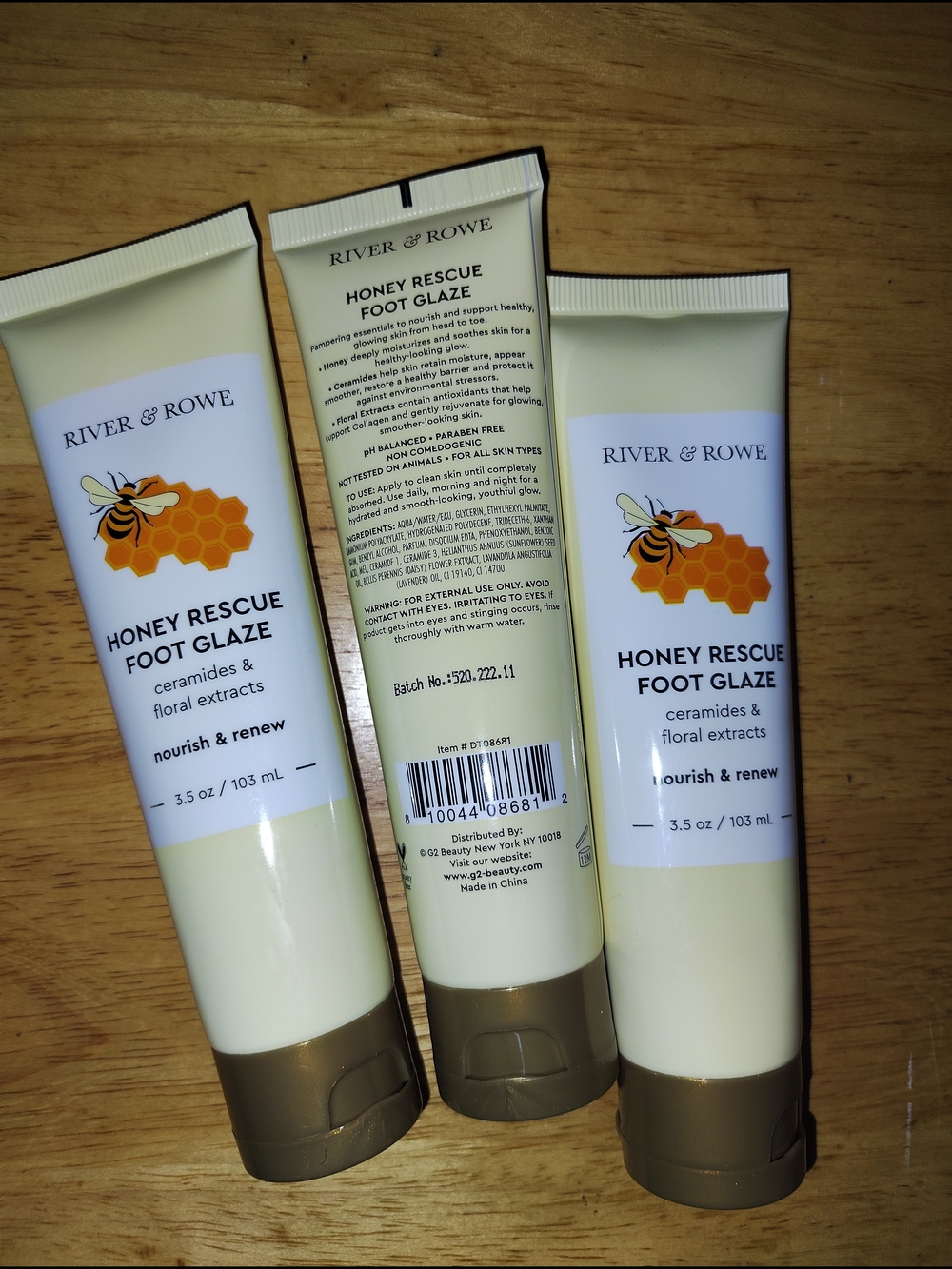3 River & Rowe Honey Rescue Foot Glaze - Cream